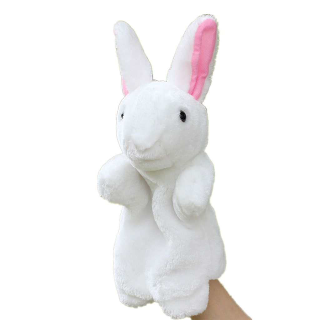 New design Cartoon puppte toy,plush rabbit hand puppet,Short plush and PP cotton,26CM,100g,sold by PC