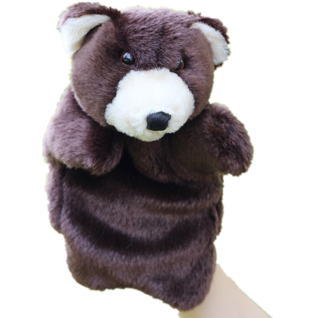 New design Cartoon puppte toy,plush bear hand puppet,Short plush and PP cotton,26CM,100g,sold by PC