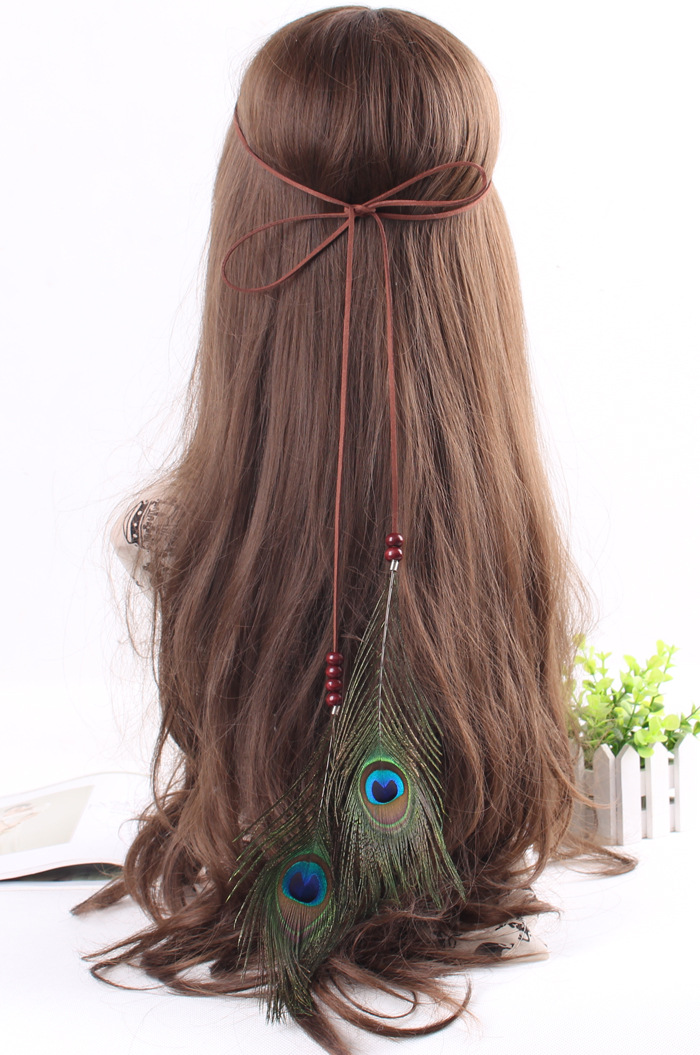 Adjustable Hand made  feather hair band  easy feather hair band