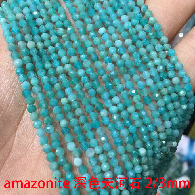 amazonite Natural Faceted Stone Loose Beads 2/3mm For Jewelry Making DIY Bracelet Accessories 15''