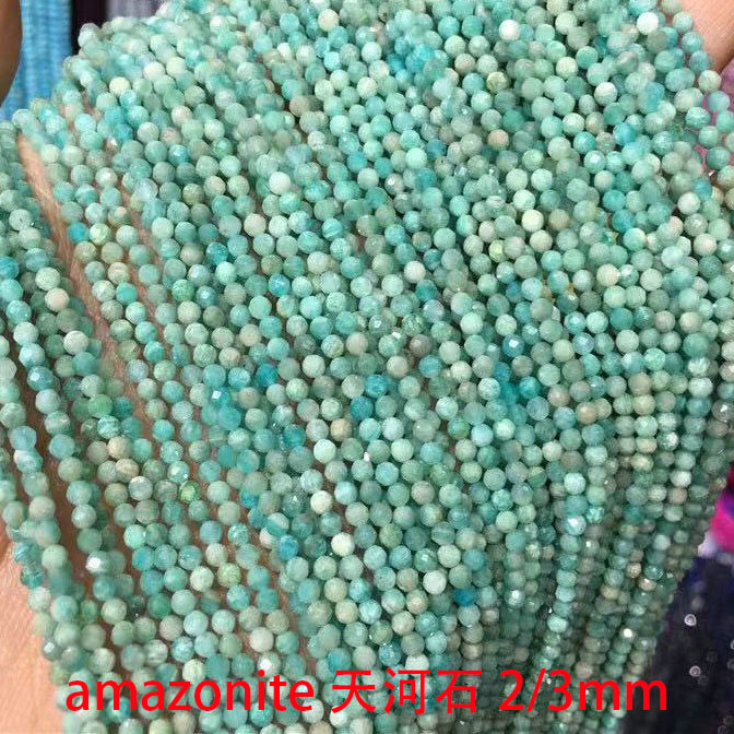 amazonite Natural Faceted Stone Loose Beads 2/3mm For Jewelry Making DIY Bracelet Accessories 15''