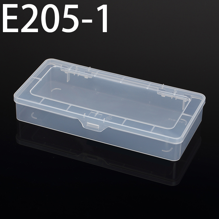 E205-1 260*124*41mm PP plastic box, parts box, storage box, transparent white