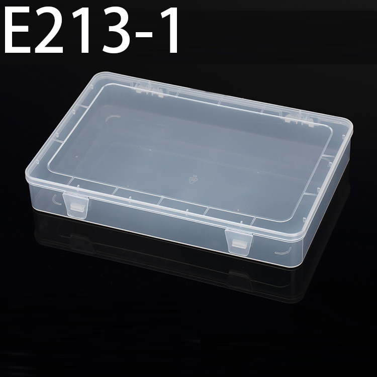 E213-1 274*182*42mm PP plastic box, parts box, storage box, transparent white