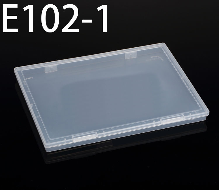 E102-1  308*224*22mm  PP plastic box, parts box, storage box, transparent white