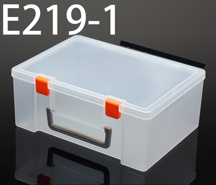 E219-1 245*175*80mm PP plastic box, parts box, storage box, transparent white