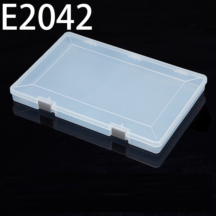 E2042  362*240*34mm PP plastic box, parts box, storage box, transparent white