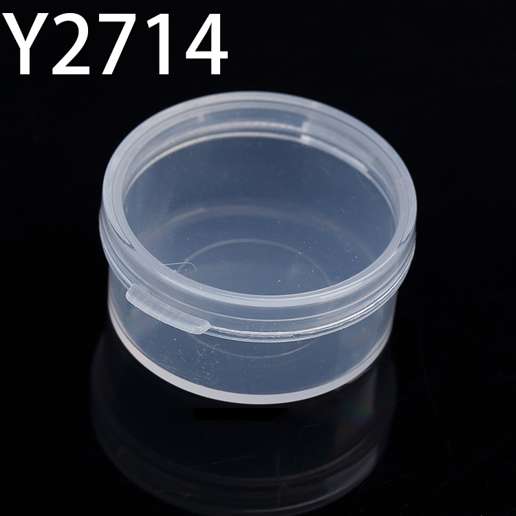 Y2714  27*27*14mm Round PP plastic box, parts box, storage box, transparent white