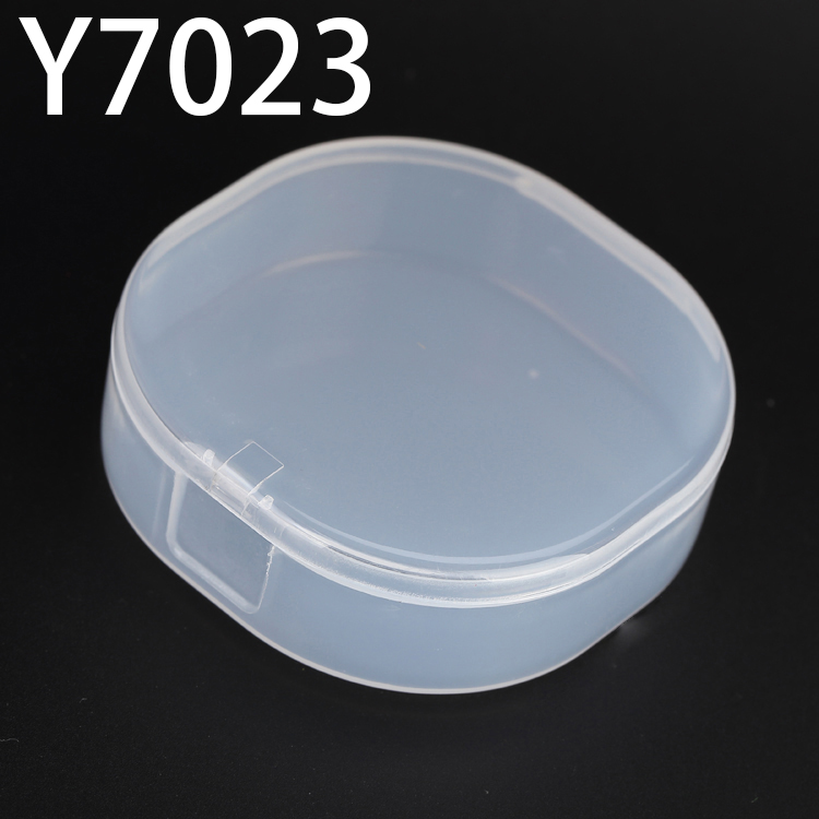 Y7023  70*70*23mm  Round PP plastic box, parts box, storage box, transparent white