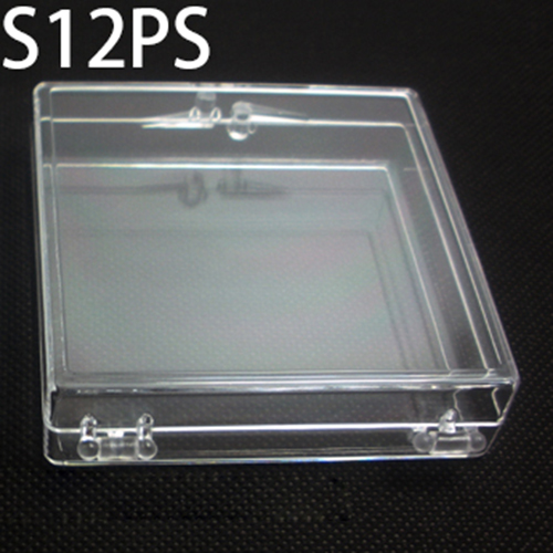 S12PS 70*70*19mm  Round PS plastic box, parts box, storage box, transparent white