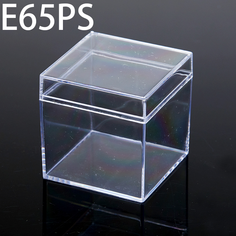 E65PS  65*65*61mm  Round PS plastic box, parts box, storage box, transparent white