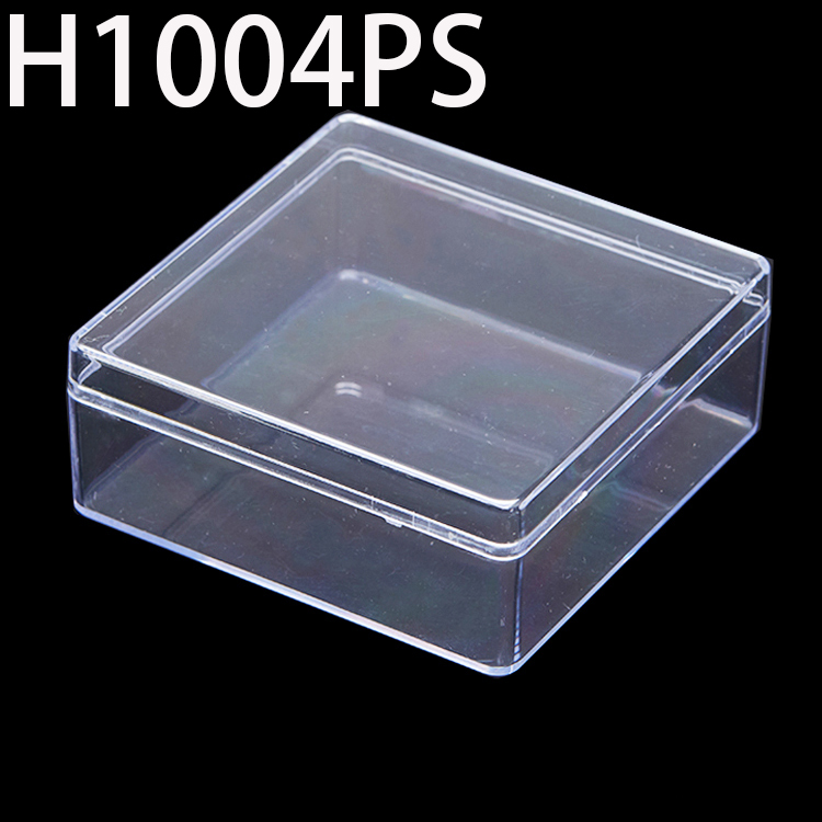 H1004PS  100*100*40mm  Round PS plastic box, parts box, storage box, transparent white