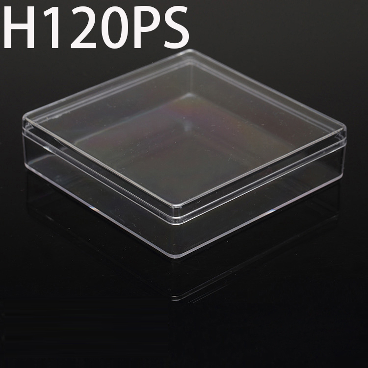 H120PS 120*120*30mm  Round PS plastic box, parts box, storage box, transparent white