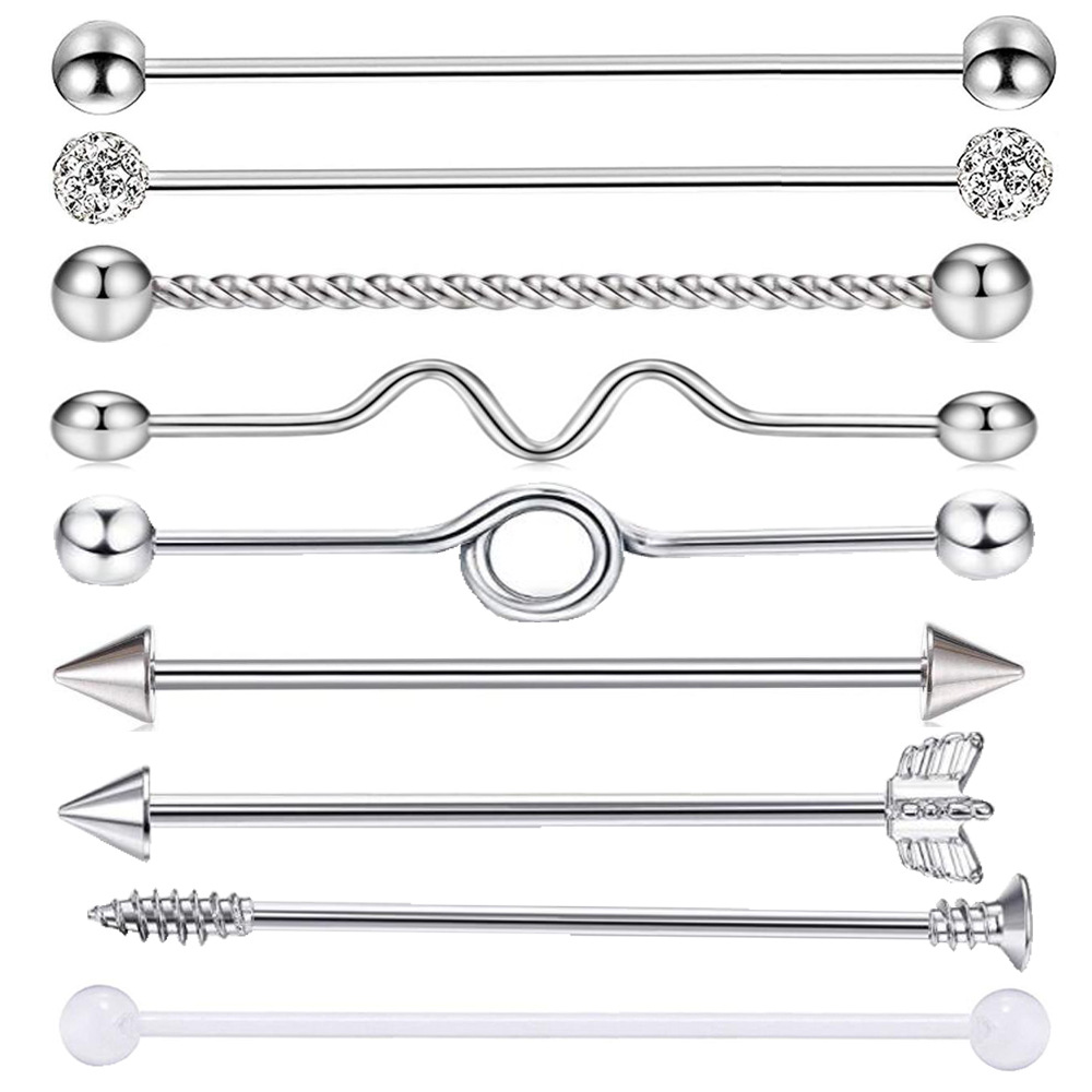 Steel arrow earring  piercing  sets   9pcs/sets  sold by sets