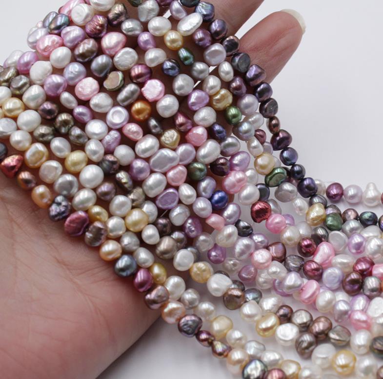 Baroque potato pearls  size from5-6mm  colorful  pearls for choice