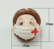 Doctor Polymer Clay Beads, mixed, 16-29x18-20x13-20mm, Hole:Approx 1.5mm, Sold By PC