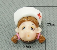 Cute Nurse Polymer Clay Beads, mixed, 16-29x18-20x13-20mm, Hole:Approx 1.5mm, Sold By PC