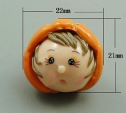 baby face  Polymer Clay Beads, mixed, 16-29x18-20x13-20mm, Hole:Approx 1.5mm, Sold By PC