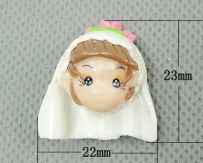 Bride Polymer Clay Beads, mixed, 16-29x18-20x13-20mm, Hole:Approx 1.5mm, Sold By PC