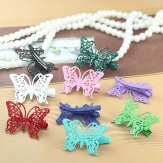 30pcs color spray paint butterfly shape hair clip bobby pin accessories