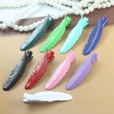 30pcs hair clip color spray paint feather shape bobby pin