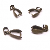 200pcs/lot 5x14mm Antique Bronze iron Melon Seed Buckle Pendant Connector DIY Jewelry Findings clip bails