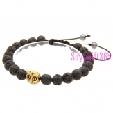 Elastic Bracelets , with Lava stone ,Owl, more color for choice, 8mm, Length:Approx 8-10 inch, sold By Strand .