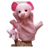 Lovely plush mouse hand puppet toy,short plush and PP cotton,22*20/7*3CM,90g,Sold By Set