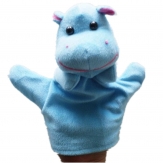 Cartoon animal shape plush hand puppet(Hippo),Short plush and PP cotton,23CM,80g,sold by PC