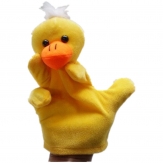 Cartoon animal shape plush hand puppet(Duck),Short plush and PP cotton,23CM,80g,sold by PC
