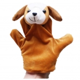 Cartoon animal shape plush hand puppet(Dog),Short plush and PP cotton,23CM,80g,sold by PC