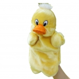 Cartoon duck plush hand puppet,Short plush and PP cotton,23CM,80g,sold by PC