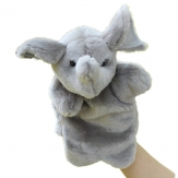 Cartoon elephant plush hand puppet,Short plush and PP cotton,26CM,100g,sold by PC