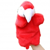 Cartoon puppte toy,plush parrot hand puppet,Short plush and PP cotton,26CM,100g,sold by PC