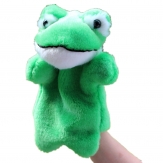 Cartoon puppte toy,plush frog hand puppet,Short plush and PP cotton,26CM,100g,sold by PC