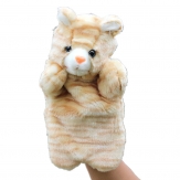 New design Cartoon puppte toy,plush cheesecolor cat hand puppet,Short plush and PP cotton,26CM,100g,sold by PC