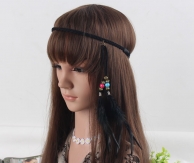 Adjustable hand made feather hair band for party