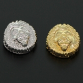 Lion DIY Copper Metal Micro Pave Cubic ZirconiaSpacer Beads