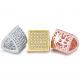 9.8*9.5mm triangular DIY Micro Cubic Zirconia Spacer Beads