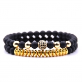 Black stone 6mm magnetic  hematite beads  round pave beads gemstone bracelet