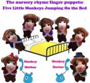Finger pair Parent-child toys -Five Little Monkeys Jumping On The Bed