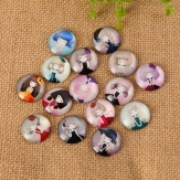 100 pcs/bag Glass dome Glass Cabochon Cameo Cabochon Setting Supplies for Jewelry Accessories