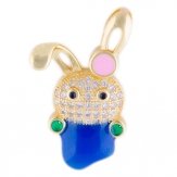 29*18mm Rabbit Pendant DIY Micro Cubic Zirconia Animal-shaped necklace pendant