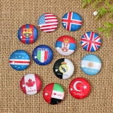 100 pcs/bag flag Glass dome Glass Cabochon Cameo Cabochon Setting Supplies for Jewelry Accessories