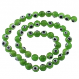 Hand made Round evil eye lampwork beads 38-40cm length sold by strands