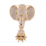53*32mm Elephant Pendant DIY Micro Cubic Zirconia Animal-shaped necklace pendant