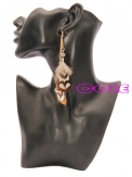 Fashion  feather earrings  long chain  brown and white color  earrings