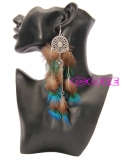 Fashion blue  hoop  feather earrings  earring hooks fashion earrings
