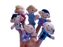 6 Pcs/lots puppets   happy family sold by sets