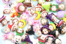 Mixed Nice  Polymer Clay Beads, mixed, 16-29x18-20x13-20mm, Hole:Approx 1.5mm, Sold By PC