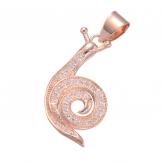 24*12mm snails Pendant DIY Micro Cubic Zirconia Animal-shaped necklace pendant